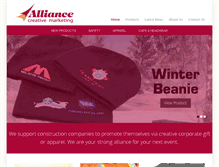 Tablet Screenshot of alliancecreative.ca